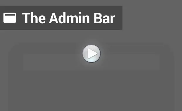 The WordPress Admin Bar