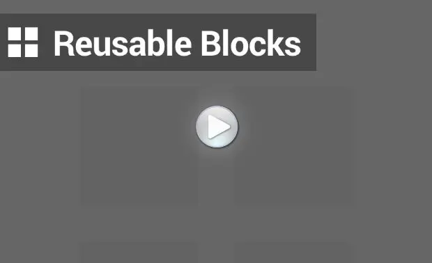 WordPress Gutenberg Editor Reusable Blocks