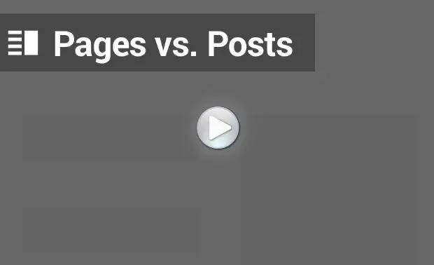 WordPress Pages vs Posts