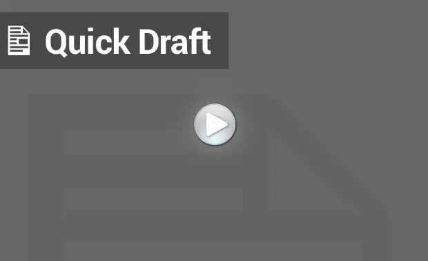 Using Quick Draft in WordPress