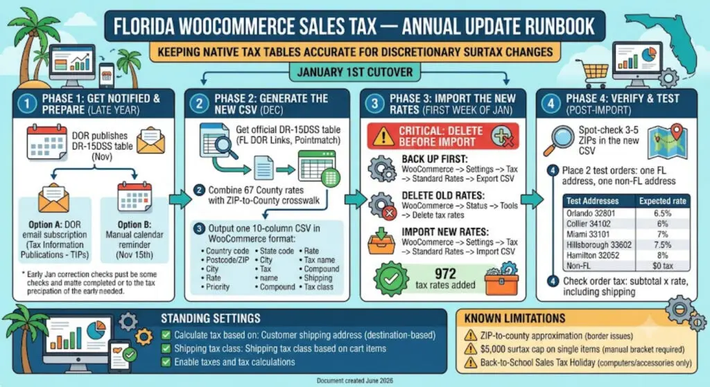 WooCommerce Florida Tax Rate InfoGraphic