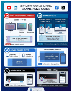 Social Media Banner Size Infographic